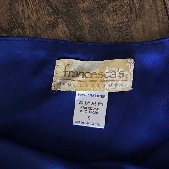 Blue one shoulder dress - Picture 2 of 3